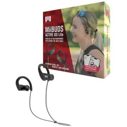 MIIEGO MiiBUDS ACTIVE GO Lite Sport-Kopfhörer (Siri, Google Assistant, Bluetooth 5.4, IPX7 wasserfest) schwarz
