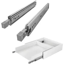 SO-TECH® Auszug Schwerlastauszug 100 kg mit Lock-in/out Einrastfunktion (2 St), grauer Hebel, VarioSlide KV2-100-H53-L650-EH 650 mm grau