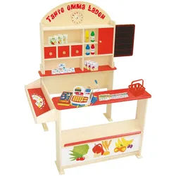 Roba Verkaufsstand mit Zubehör , Holzwerkstoff , 103x113x75 cm , Spielzeug, Holzspielzeug