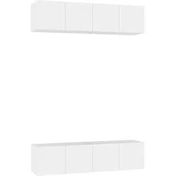 vidaXL TV-Schränke 4 Stk. Weiß 60x30x30 cm Holzwerkstoff