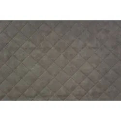 Stofferia Stoff Kunstleder Steppoptik Lederimitat Austin Taupe, Meterware braun