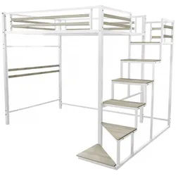 Habitat Garten Etagenbett lena Schwarz , Weiß , Metall , 190x140 cm , Babymöbel & Kindermöbel, Kinderzimmer & Jugendzimmer, Kinderbetten, Hochbetten