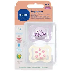 MAM Supreme Fopspeen Silikon flieder 0-6