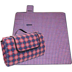 Zollner24 Picknickdecke, 100% Polyester , Rot , Textil , 200x200 cm , Heimtextilien, Wohntextilien, Decken