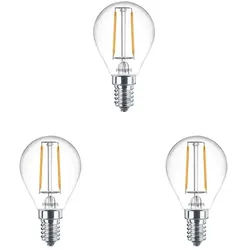 3-pack Leuchtmittel LED 2W (250lm) Krone E14 - Philips