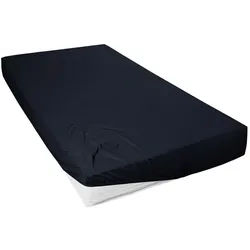 Xxxl Spannleintuch , Schwarz , Textil , 190x200 cm , bügelleicht, bügelfrei, weich und anschmiegsam , Heimtextilien, Bettwäsche & Leintücher, Leintücher, Spannleintücher