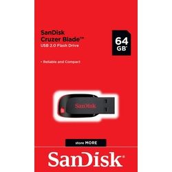 Sandisk USB 2.0 Stick 64GB, Cruzer Blade SecureAccess, Retail-Blister