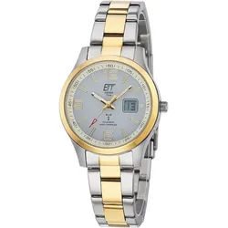 ETT Funkuhr Gobi Lady ELS-11590-12M, Armbanduhr, Damenuhr, Solar, Datum, Edelstahlarmband silberfarben
