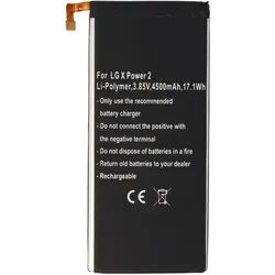 Akku passend für LG X Power 2, Li-Polymer, 3,8V, 4500mAh, 17,1Wh, built-in, ohne Werkzeug