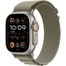 Apple Smartwatch »Watch Ultra 2 GPS 49 mm + Cellular Titanium Medium«, (Watch OS 10 Alpine Loop) Apple Titanium/Olive Alpine