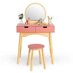 Musterkind Kinder-Stylingset , Naturfarben, Altrosa , Holz, Holzwerkstoff , 34x98x60 cm , EN 71, Ce , Spielzeug, Holzspielzeug