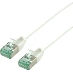 ROLINE 21453366 - Patchkabel Cat.6a (Class EA) U/FTP, Slim, weiß, 3 m