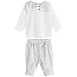 Next Hemd & Hose Baby-Hemd und Hose, 2-teiliges Set (2-tlg) grau 74 (9M)
