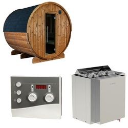 Sentiotec Sauna Komplettset Kaski 220 View | Viking Combi | 6 Pers.