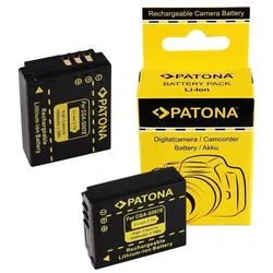 Patona 2x Akku für Panasonic CGA-S007 Kamera-Akku Ersatzakku 1000 mAh (3,7 V, 2 St), S007 DMC-TZ5 TZ4 TZ3 TZ2 TZ1 DMW-BCD10