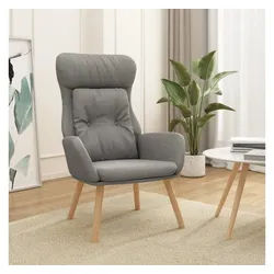 vidaXL Relaxsessel, Relaxsessel Hellgrau Stoff