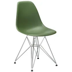 Vitra Stuhl Eames Plastic Side Chair DSR RE grün, Designer Charles & Ray Eames, 83x46.5x55 cm