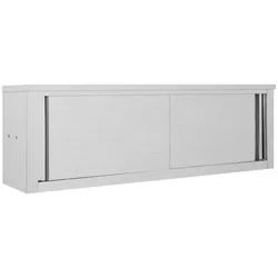 vidaXL Hängeschrank Hängeschrank Wandhängeschrank mit Schiebetüren 150x40x50 cm Edelstahl grau