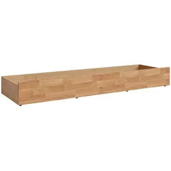 Linea Natura Bettschubkasten , Eichefarben , Holz, Holzwerkstoff , Eiche , massiv , 197x22.5x60 cm , Schlafzimmer, Betten, Einzel- & Doppelbetten
