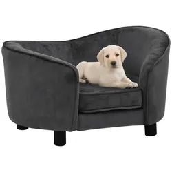 vidaXL Hundekorb Hundesofa Dunkelgrau 69x49x40 cm Plüsch grau