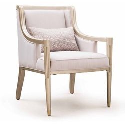 JVmoebel Sessel Sessel Club Lounge Lehn Stuhl Polster 1 Sitzer Holz beige