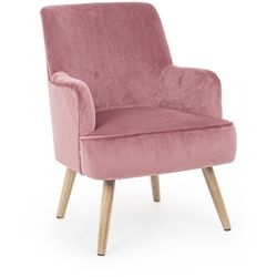 Sessel Adeline in Samt-Optik, Rosa