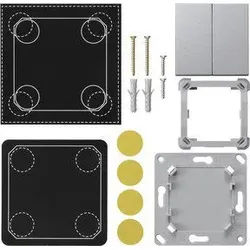 Gira 823226 Montageset EnOcean Funk Wandsender 2-fach, System 55, Farbe Alu