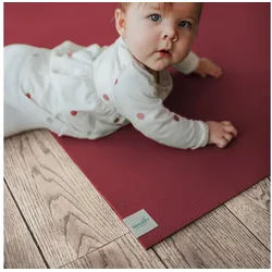 Sanosoft Spielmatte Krabbelmatte rutschfest Sanosoft® 120cm X 220cm Rot, Oeko-Tex 100 - Made in Germany rot 120 cm x 220 cm