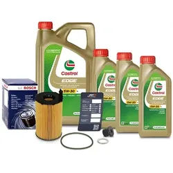 Bosch Ölfilter+Schraube+8 L Castrol 5W-30 LL [Hersteller-Nr. 10492069] für Porsche, Audi, VW