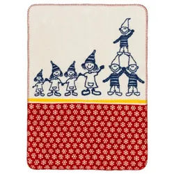 Babydecke Zwergenbande, Richter, Kuscheldecke aus 100% Bio Baumwolle rot