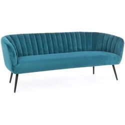 3-Sitzer Sofa Avril in Samt-Optik, Blau