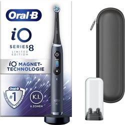 Oral-B Elektrische Zahnbürste »iO Series 8«, 1 St. Aufsteckbürsten, mit Reiseetui Oral-B Black Onyx