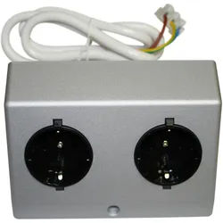 Novel Steckdosenelement , Chromfarben , Kunststoff , 13.5x7.5x7.3 cm , Goldenes M , Elektrogeräte, Elektronik-zubehör, Steckdosen & Stecker