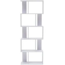 Mobili Rebecca Bücherregal Weiß 24/60/173 cm , Holzwerkstoff , 24x173x60 cm , Wohnzimmer, Regale, Bücherregale