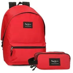 Pepe Jeans Unisex. 63324P5 Aris Rucksack mit roter Tasche (OSFA), Lässig, Polyester
