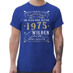 Shirtracer T-Shirt Mitglied im Club der alten Wilden 1975 50. Geburtstag blau 5XL