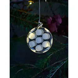 LED-Weihnachtsanhänger Polka Sirius weiß, Designer Pernille Struer, 1.5 cm