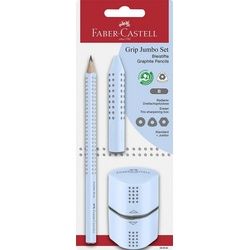 Faber-Castell Bleistift FABER-CASTELL 580084 Bleistift-Set Jumbo GRIP - 3-tlg., B, sky blue