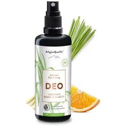 Allgäuquelle Bio Deodorant, natürlich frisches Naturkosmetik Deo mit ätherischen √ñlen, K√∂rperspray Spray 100 ml