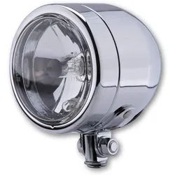 SHIN YO Chromscheinwerfer 90mm, mit unterer Befestigung, Fernlicht H4, silber