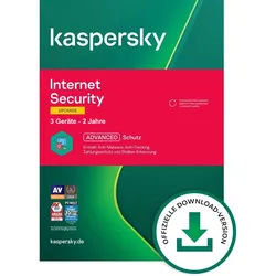 Kaspersky Internet Security 2026 Upgrade, 3 Geräte - 2 Jahre, Download, ESD