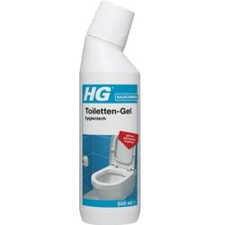 HG hygienisches Toiletten-Gel, Leistungsstarkes Toilettengel zur Reinigung und Entkalkung der Toilette, 500 ml - Flasche