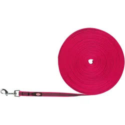 TRIXIE Schleppleine, gummiert, S–M: 15 m / 15 mm, fuchsia