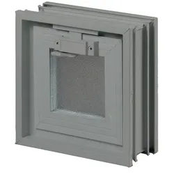 Fuchs Design Lüftungsfenster, BxHxT: 24 x 24 x 8 cm, 2.9 W/mK - grau