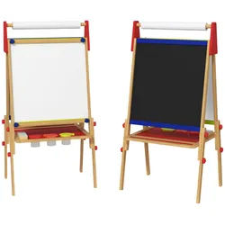 Aiyaplay 3-In-1 Kindertafel höhenverstellbar, doppelseitige Kinder Staffelei mit Ablage , Holzwerkstoff , 47x113x61 cm , Dekoration, Malbedarf & Bastelbedarf