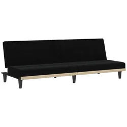 vidaXL Schlafsofa, Sofa mit Getränkehaltern Schwarz Stoff