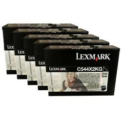 Lexmark C544 Toner Black Extra High Yield 5 Pack