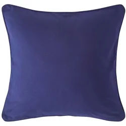Homescapes Kissenhülle dunkelblau 30/30 cm, 100% Baumwolle , Dunkelblau , Textil , Uni , Quadratisch , 30x30 cm , Oeko-Tex® , Heimtextilien, Bezüge, Kissenbezüge