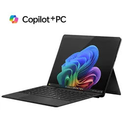 MICROSOFT Surface Pro, Copilot+ PC, 11. Edition, Convertible, mit 13 Zoll Display, Qualcomm Snapdragon X Plus, 16 GB RAM, 512 SSD, AdrenoTM Onboard Graphics, Schwarz, Windows 11 Home (64 Bit)