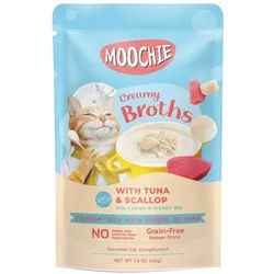 MOOCHIE Cremige Brühen mit Thunfisch und Jakobsmuscheln Getreidefrei 40g